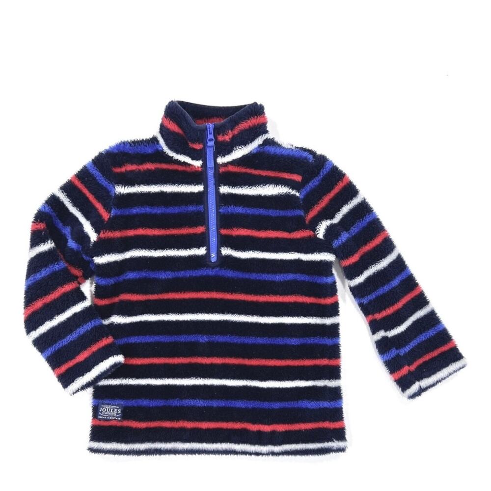 Joules Navy Half Zip Sherpa Fleece